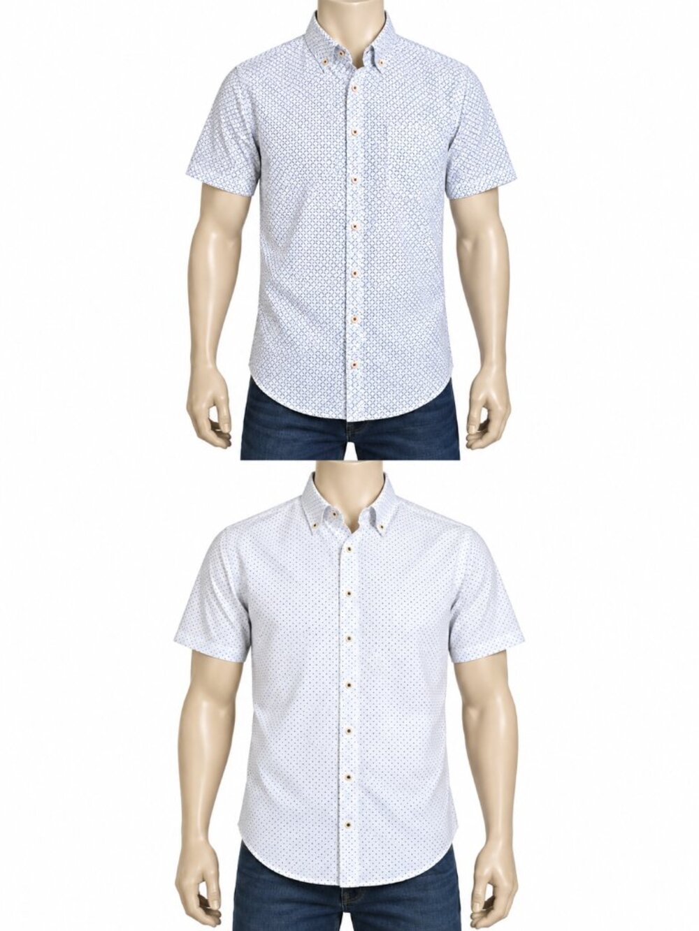 Denim & Flower/SQWEAR 100% Cotton Button-Up Shirt Bundle | XL